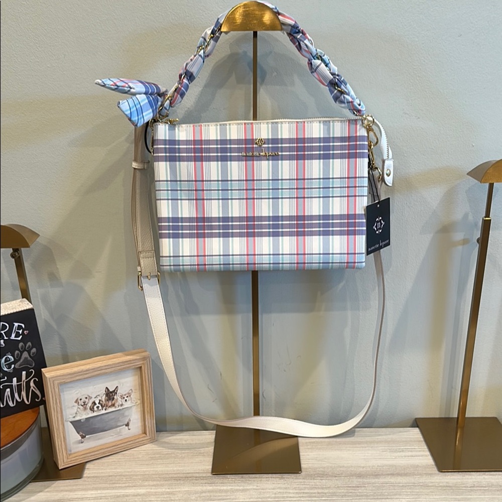 Nannette LePore Desiree Crossbody Bag Plaid Design